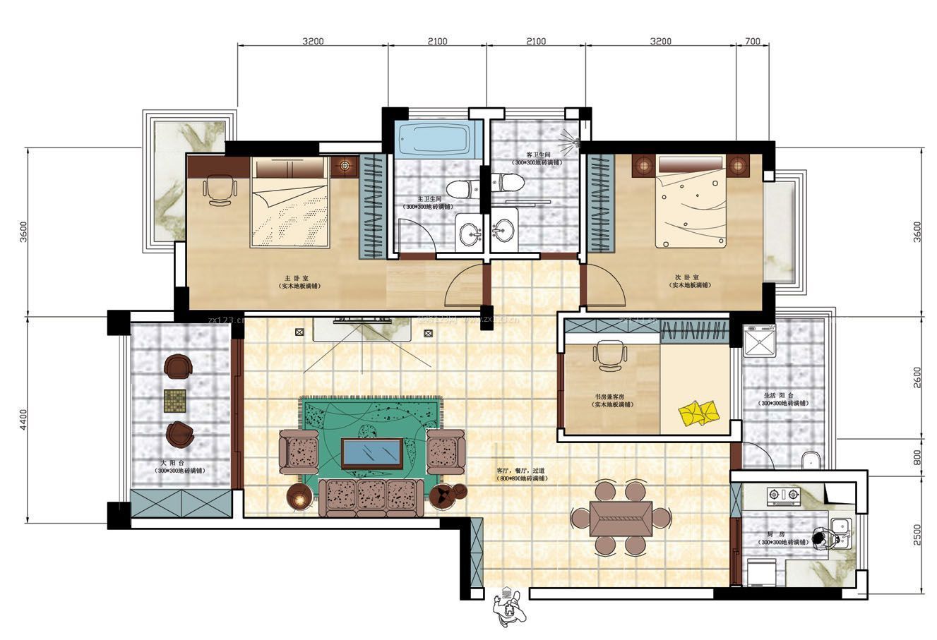 兩室兩廳別墅平面設計 打造功能與美感兼備的理想居所